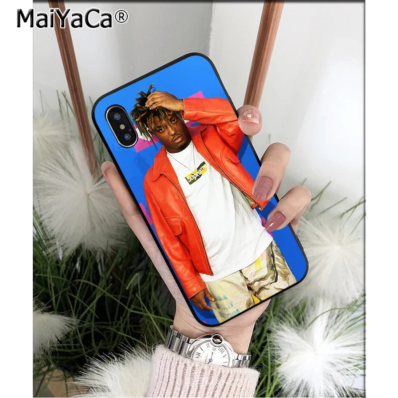 Мягкий чехол для телефона MaiYaCa Juice WRLD из ТПУ для iPhone 8 7 6 6S Plus 5 5S SE XR X XS MAX Coque Shell