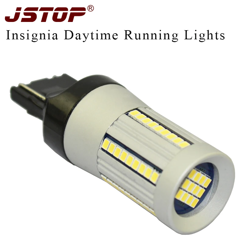 JSTOP insignia Высокое качество светодиодные дневные ходовые огни W21W 7440 12 24VAC 6000K canbus 100%