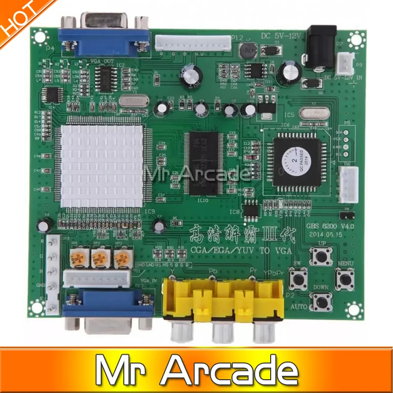 

GBS-8200 Video Converter CGA/EGA/YUV/RGB TO VGA Arcade Jamma Game Monitor to LCD