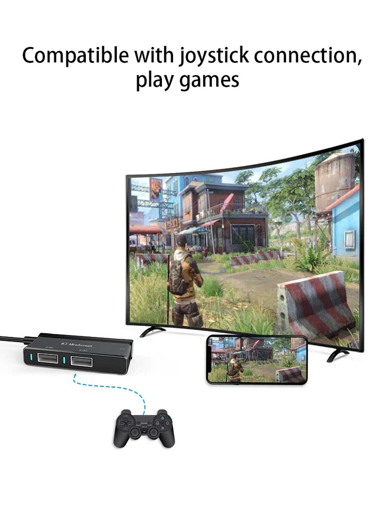 Контроллер геймпада PUBG 4k 60 Гц Игровая клавиатура мышь конвертер HDMI адаптер Bluetooth