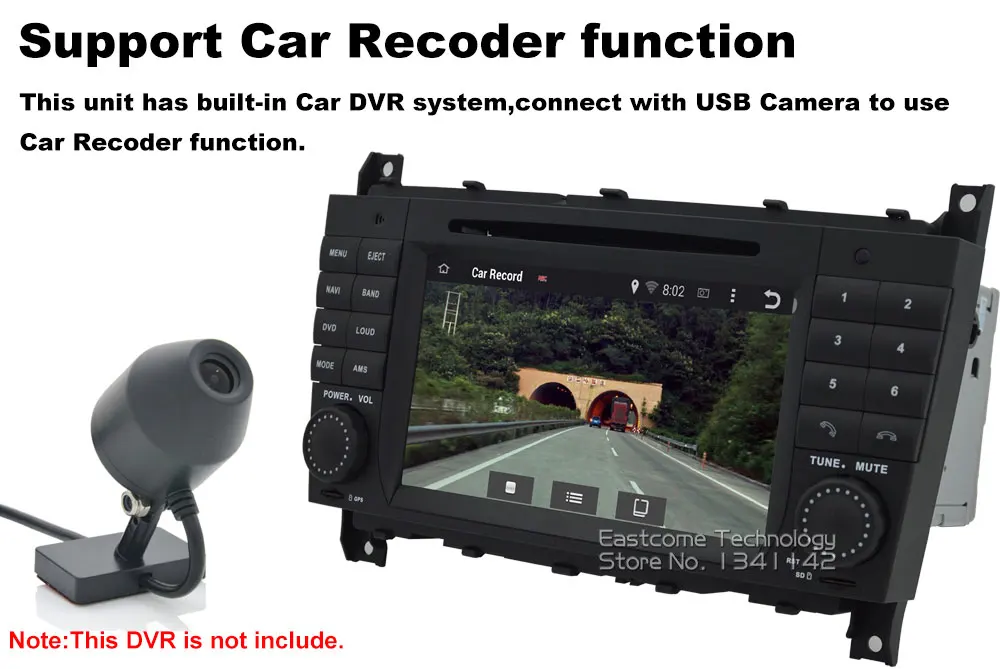 Excellent Pure Android 6.01 Car DVD for Mercedes-Benz C Class W203 CLC Class CLC W203 CLK Class W209 With Octa Core Radio Bluetooth 12