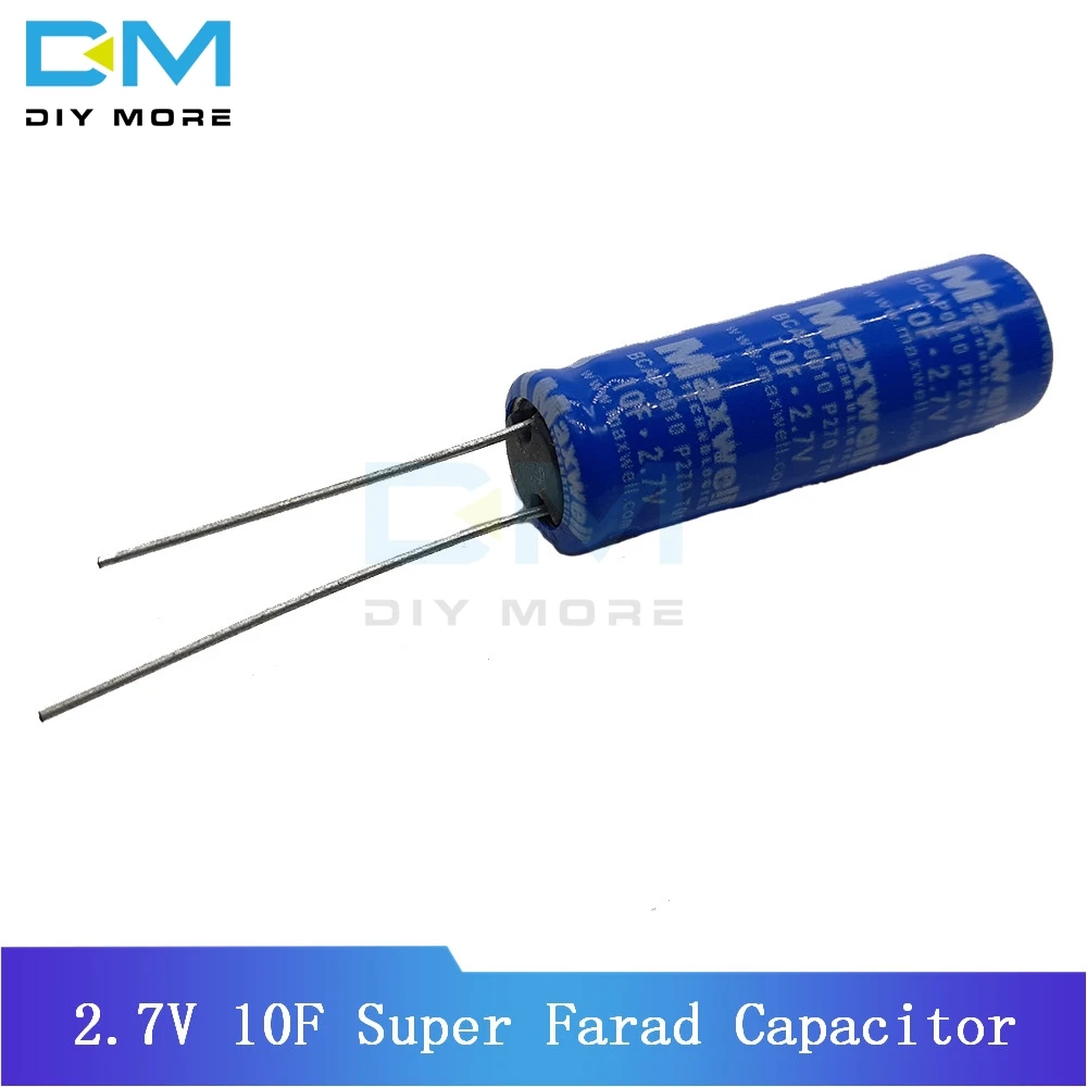

Diymore 2.7V 10F Cylindrical Ultra Super Farad Capacitor High Power Supercap