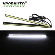 YCCPAUTO 2 шт. автомобильный дневной ходовой светильник 20 см ультра тонкий COB полосы лампы авто DRL противотуманный светильник для вождения ксенон белый 6500 К 12 В