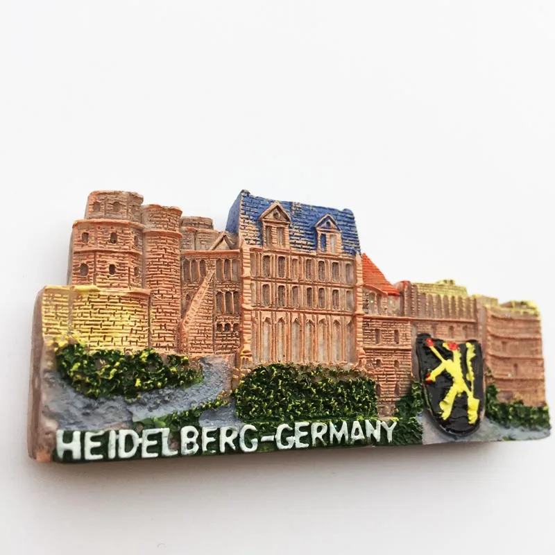 Личи Германия Heidelberg замок холодильник магнитная наклейка креативный магнит на