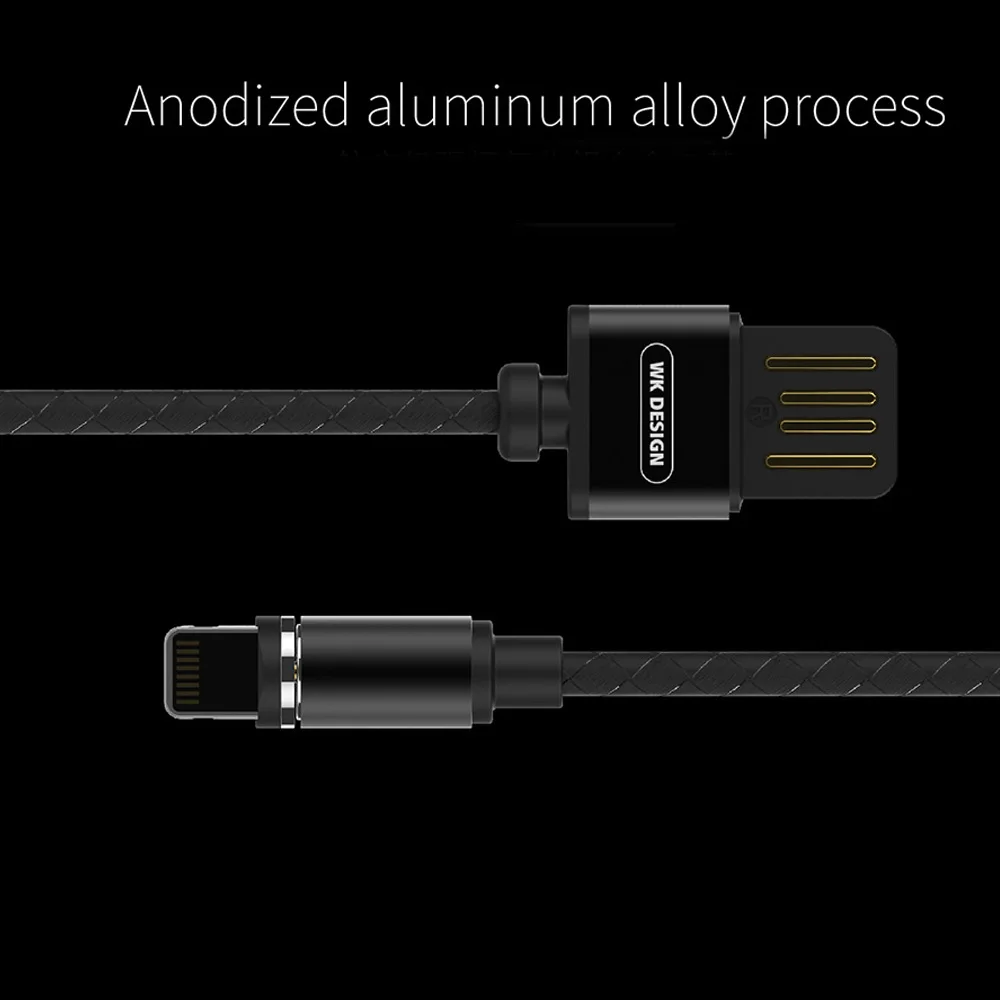 WK Magnetic USB Reversible Micro Type C IOS Cable for iPhone Samsung Xiaomi 1m Durable Charging/Dash Cord for Android USB Cable