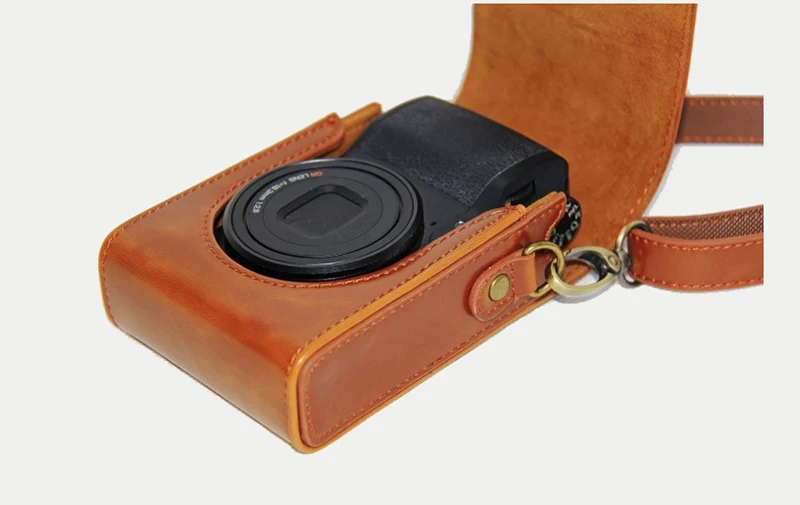 Beautiful and Durable,Brown Classic Vintage Leather Camera Compact Case for Fuji Xf10 Camera PU Leather Camera Case