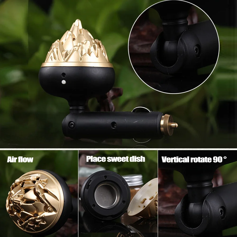 

16.5*6cm Mini Car Air Clean Aromatherapy Removal Incense Burner Powder Holder Censer Eliminate Odor