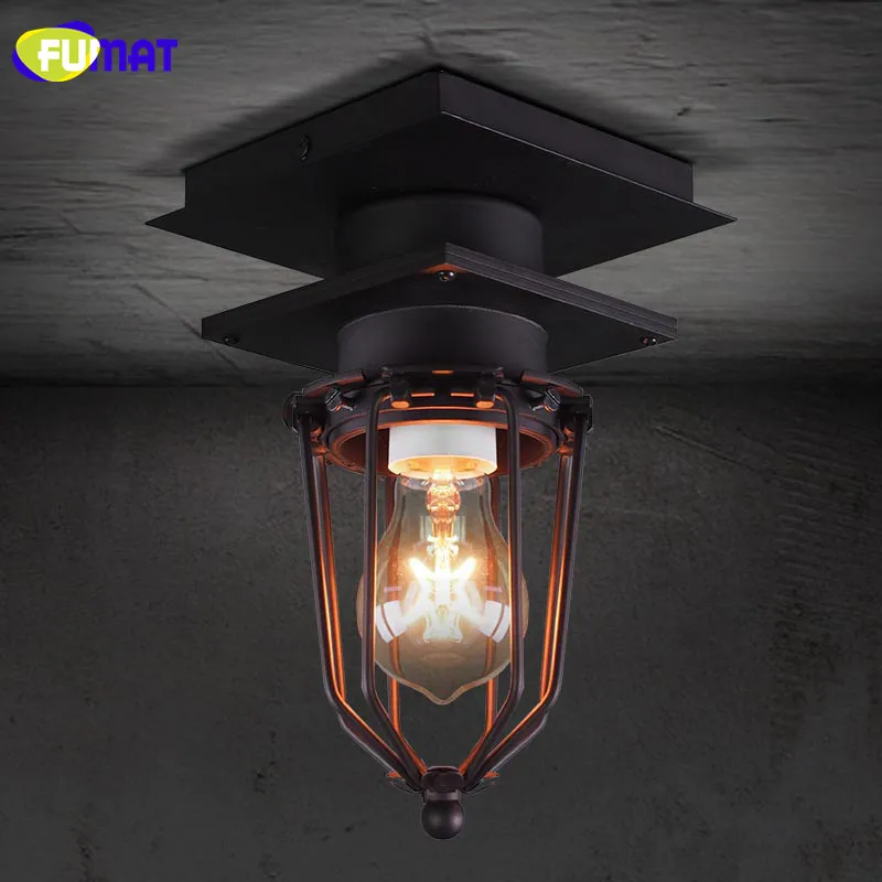 

FUMAT American Industrial Retro Loft Iron Ceiling Lights Vintage Lamps For Living Room Iluminacion Ceiling Lighting Fixtures