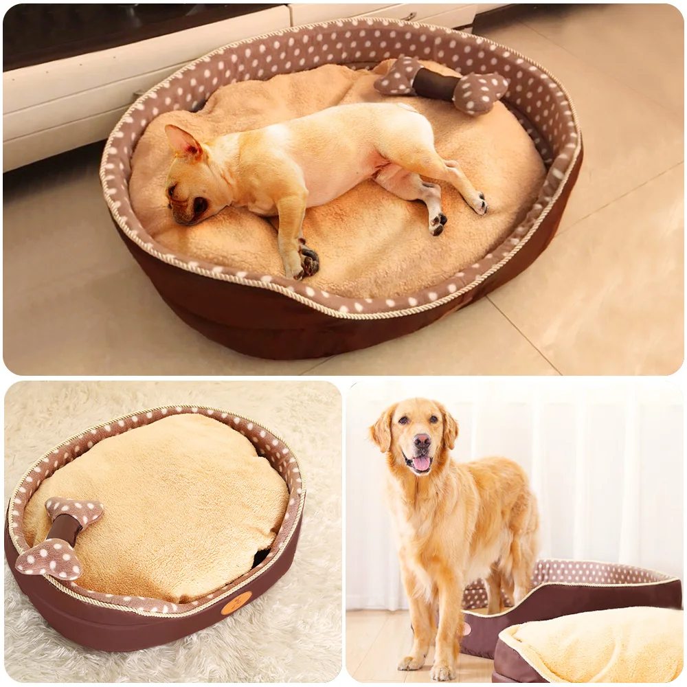 Double sided available all seasons Big Size extra large dog bed House sofa Kennel Soft Fleece Pet Dog Cat Warm Bed s-xl