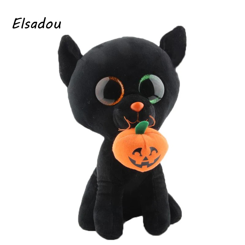 Compare Prices On Halloween Ty Plush- Online Shopping/Buy Low Elsadou Ty Beanie Boos Stuffed & Plush Animals Plus Black Cat with Pumpkin Halloween Customized Toy - Compare Prices On Halloween Ty Plush- Online Shopping/Buy Low