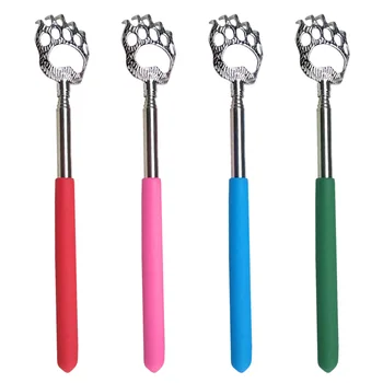 

1PCS Cute Metal Tube Telescopic Plating Plastic Head Itch Scratching Bear Claw Scratching Claw Back Scratcher Ultimate