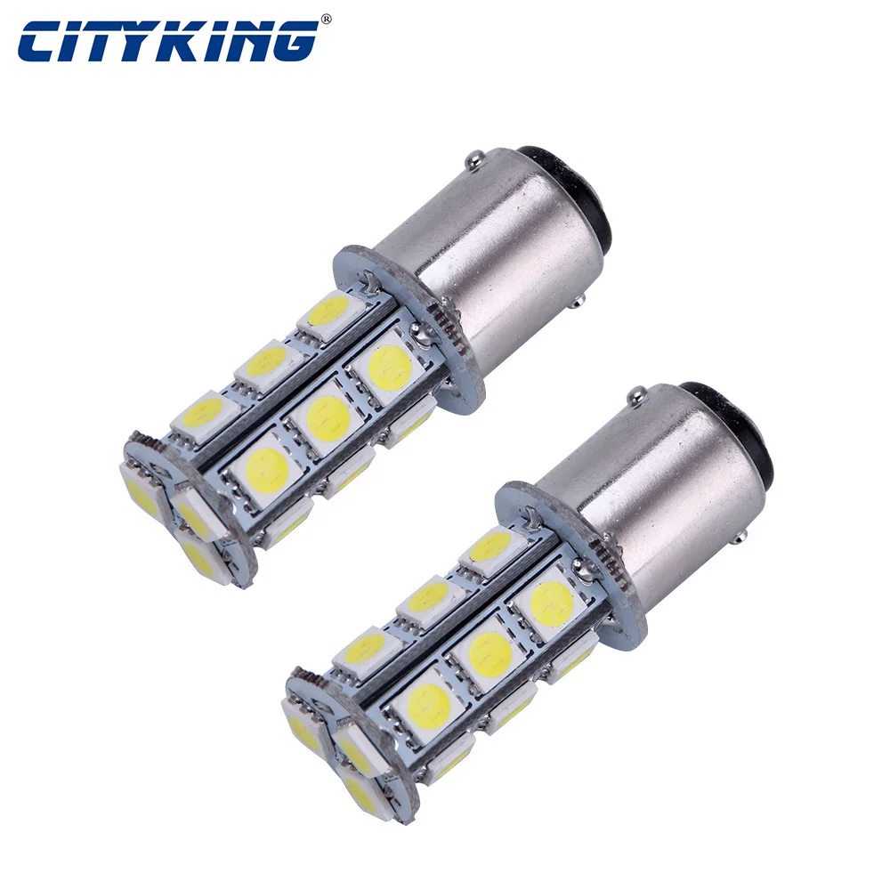 50 шт. Led BA15D 18 SMD 5050 led Задний сигнал поворота Лампа Белый 1156 1157 1142 светодиодные
