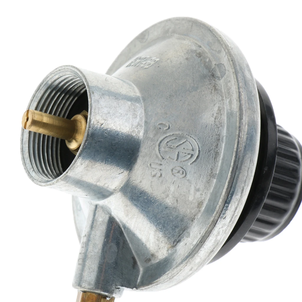 1'-20UNF Propane Gas Tank Regulator Control Valve Low Pressure, BBQ Grill Burner Fryer, Zinc Alloy
