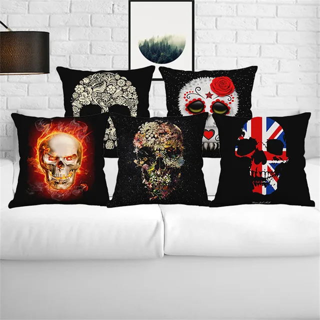 European Personality Skull Creative Flowers Wedding Gift Cushion Best Decorative Pillow Covers Wholesale European Personality Skull Creative Flowers Wedding Gift Cushion Best Decorative Pillow Covers Wholesale