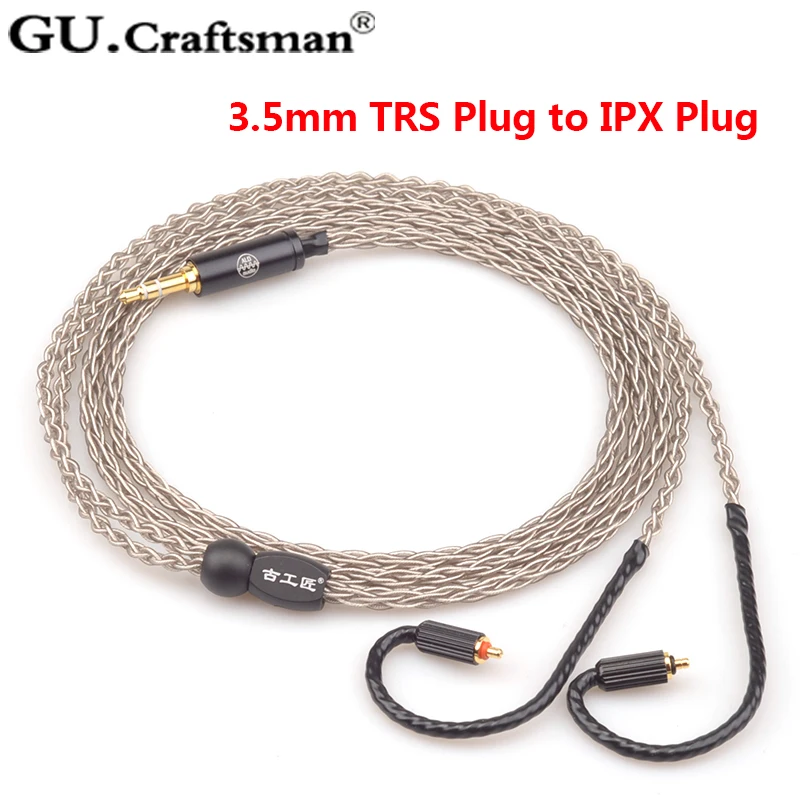 GUcraftsman 6N серебро UE6 Pro UE11 Pro UE Live UE5 pro ueRM UE18 + Pro 4,4 мм/2,5 мм Баланс кабель для наушников