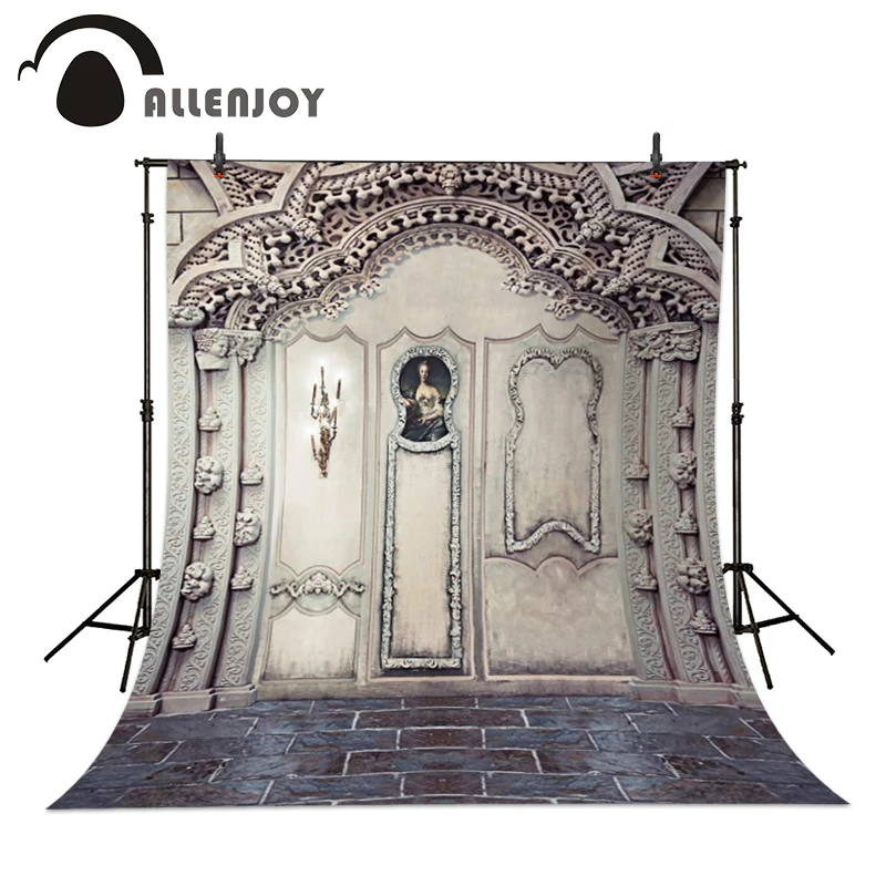 

Allenjoy 6.5ft*10ft wedding Photography Background European retro brick wall Vintage Photo Backdrop for Studio custom size