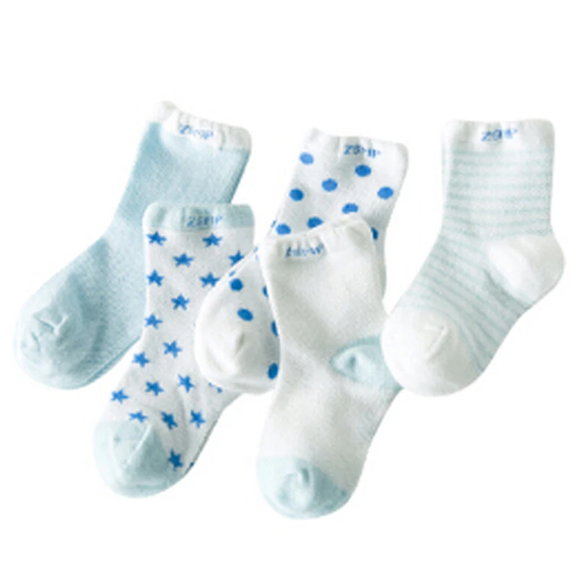 5Pairs/Lot 2017 New arrival kid’s children socks cotton socks candy male female cotton baby boy and girls socks