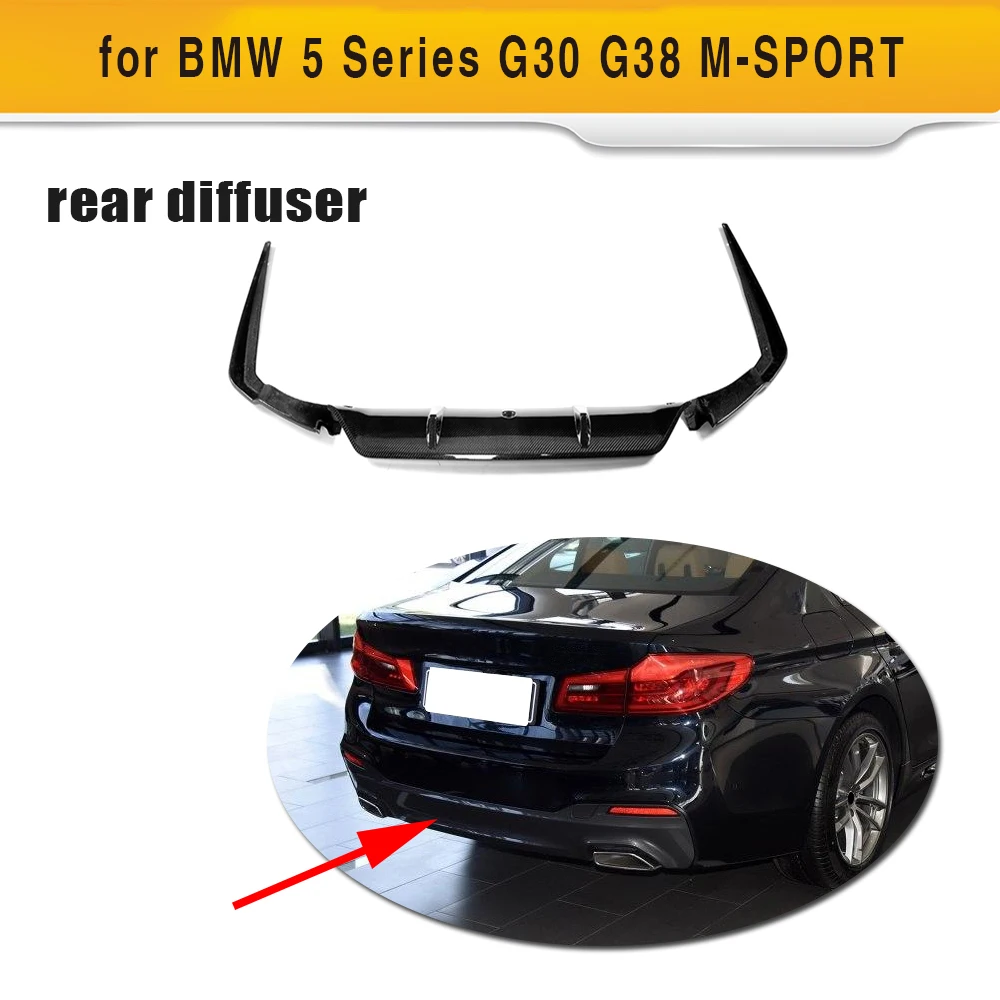 

5 Series Carbon Fiber Rear Bumper Lip Spoiler Diffuser for BMW G30 M Sport Sedan 4 Door 2017 2018 2019 540i Non Standard