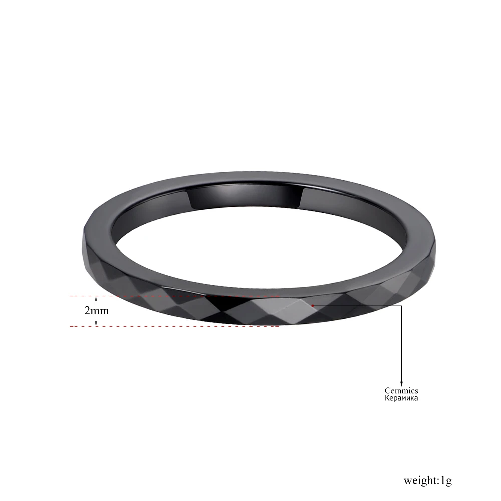 Lokaer трендовые 2 мм черные и белые режущие керамические кольца ювелирные изделия классические обручальные кольца для женщин Anneaux Anillos R19051