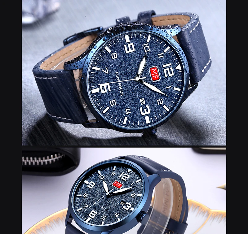 Men Watches 2019 MINIFOCUS Luxury Brand Quartz Men's Wrist Watch Waterproof Brown Leather Strap Fashion Male Wristwatch Men 2019 (10)