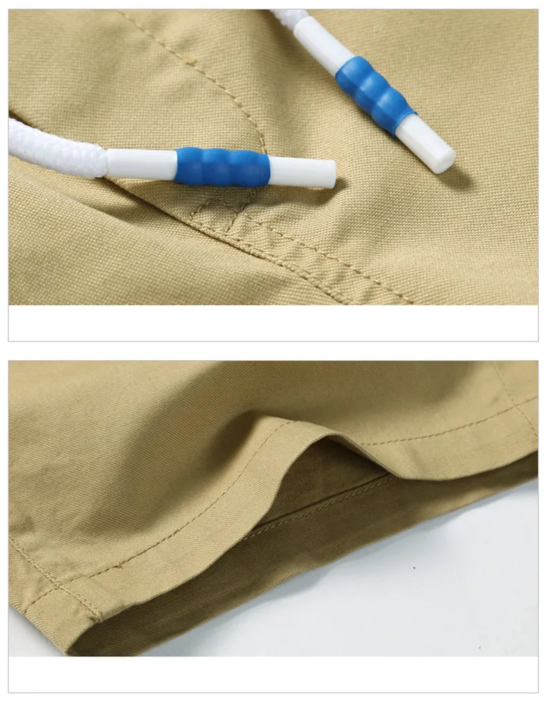 4Color Mens Shorts Men casual summer Shorts demin blue khaki green orange quality cotton Short pants male knee length M-4XL 8023-10