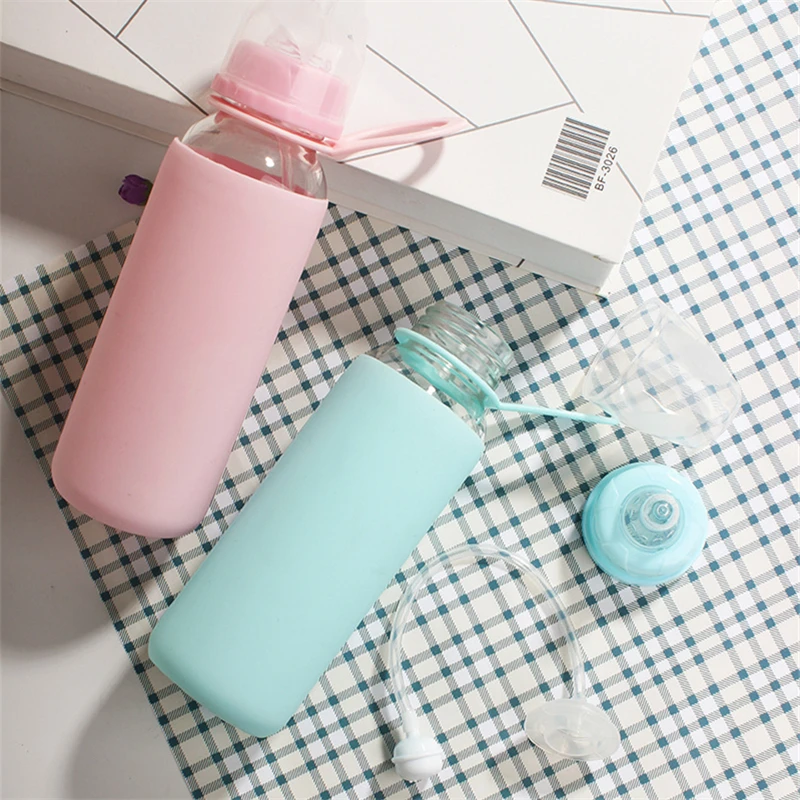 Diller 300ML Summer Style Jelly Baby Straw Health Eco Friendly Glass