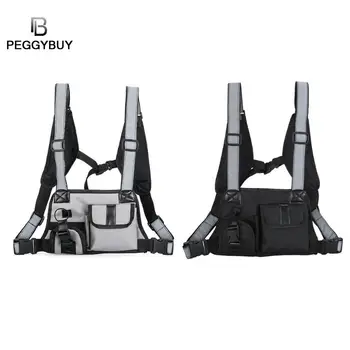 

Hip Hop Nylon Reflective Strap Waist Packs Women Men Vest Chest Rig Bags Strap Vest Nylon Street Style Chest Rig Dropshipping
