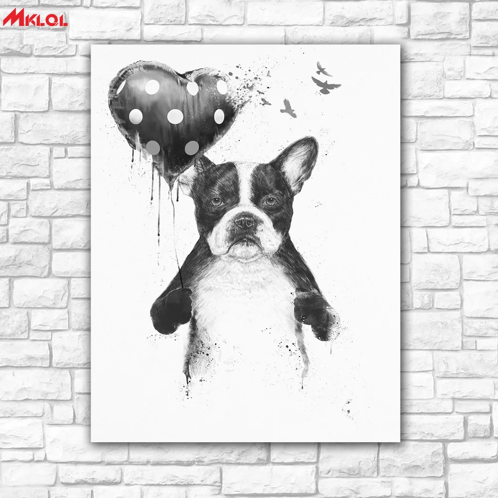 Aliexpress.com : Buy Large Wall Art, dog ,Restaurant study Bedroom