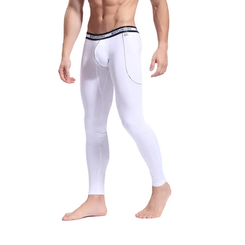 YiZYiF Mens Long Johns Sleep Pants Thermal Pants Bamboo Fibre Autumn Pants Tight Slim Underwear
