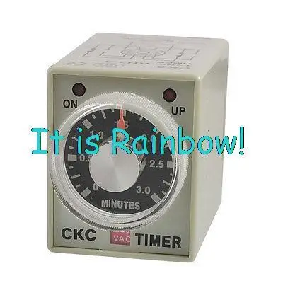 

Free Shipping 0-3M Minutes 8 Terminals Time Control Delay Relay AH3-3 AC 220V