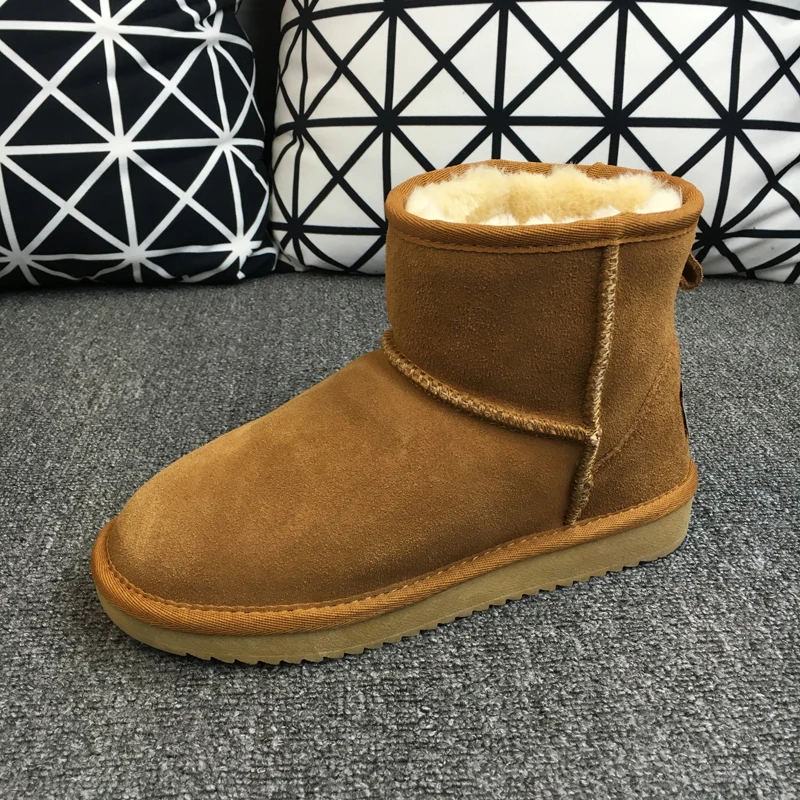 2016 Not UG Brand Botas Australia High Quality Women Men Winter Genuine Leather Warm Plush Snow Boots Ankle Shoes Free Shipping