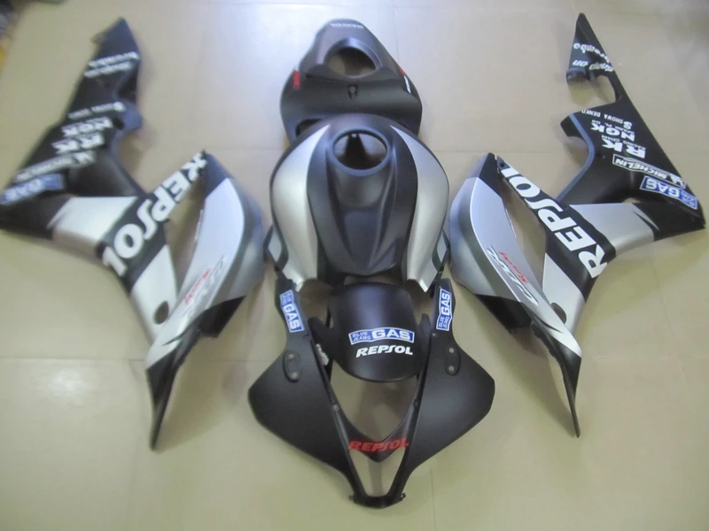 Литье под давлением 100% новый набор обтекателей для Honda CBR600RR 07 08 Серебристые