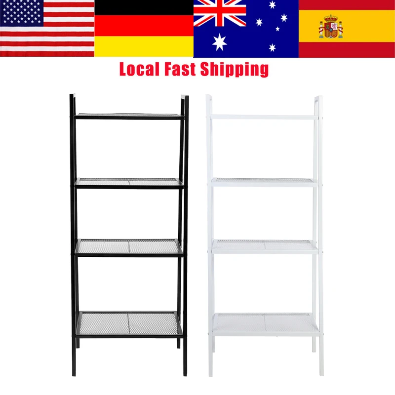 

60*35*148cm 4 Tiers Shelf Unit Bookshelf Bookcase Book Storage Rack Stand Home Office Display Storage Shelf White/Black New