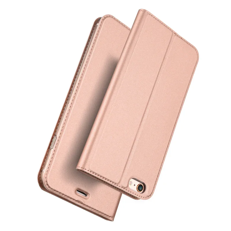 Кожаный чехол для iPhone 6 6s Plus Funda роскошный флип-чехол с подставкой для карт, чехол-кошелек для Apple iPhone 6 Plus Футляр для телефона Hoesje - Цвет: Розовый