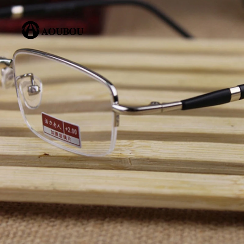 

Green film Resin Metal Half frame high quality Reading glasses progressiva produto progressiva occhiali da vista uomo lettura