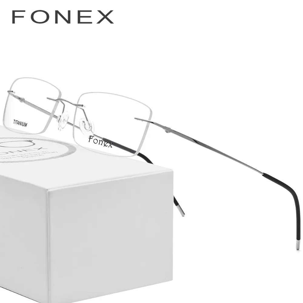 Титановый сплав оправа для очков для мужчин Сверхлегкий квадратный рецепт Близорукость Оптические очки без оправы оправа для женщин Корея очки 3126