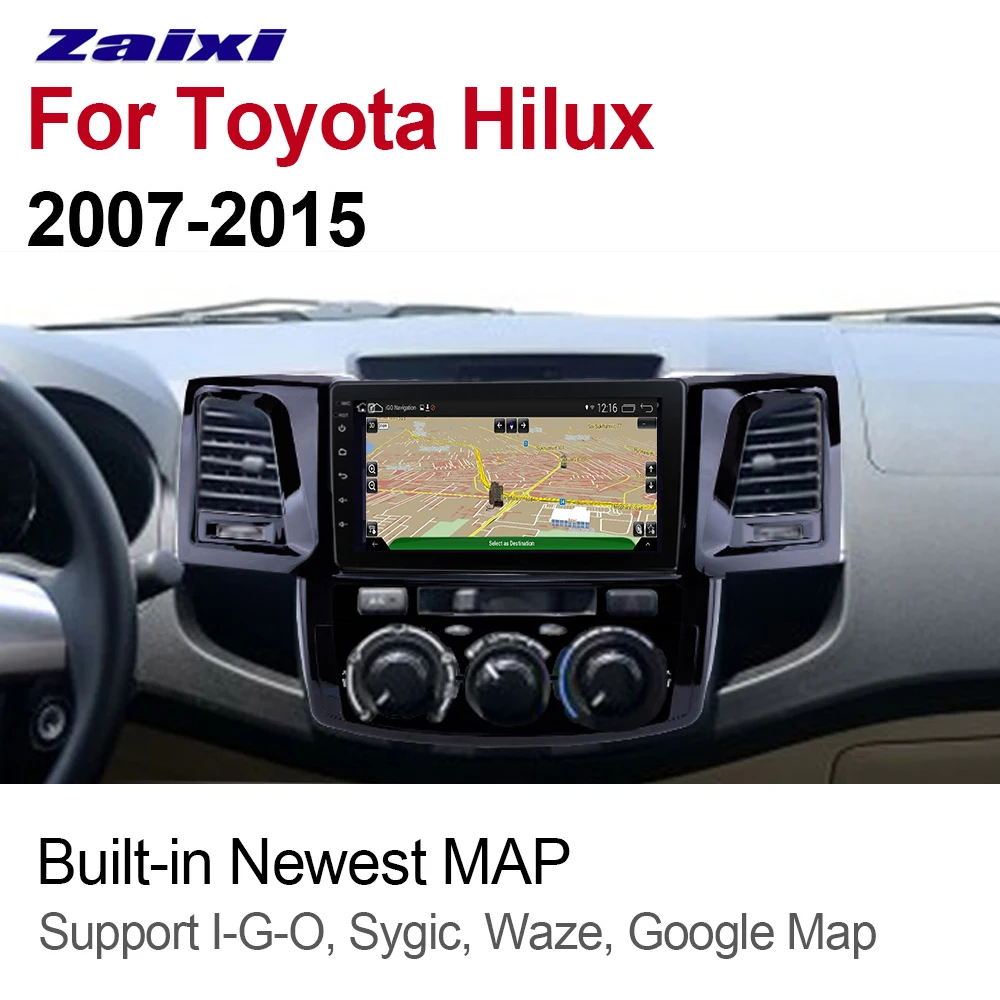 Discount ZaiXi 9” Android Car Multimedia GPS Audio Radio Stereo For Toyota Hilux 2007~2015 Original Style Navigation NAVI BT WIFI 2