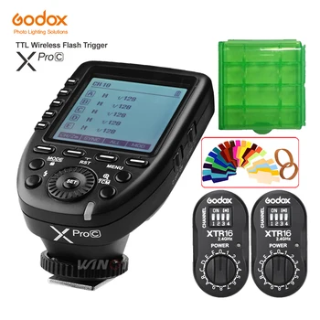 Godox XPro-C Flash Trigger Transmitter E-TTL II 2.4G Wireless X System HSS+ 2pcs XTR-16 Receiver for Canon AD180 AD360 AD360II Godox XPro-C Flash Trigger Transmitter E-TTL II 2.4G Wireless X System HSS+ 2pcs XTR-16 Receiver for Canon AD180 AD360 AD360II