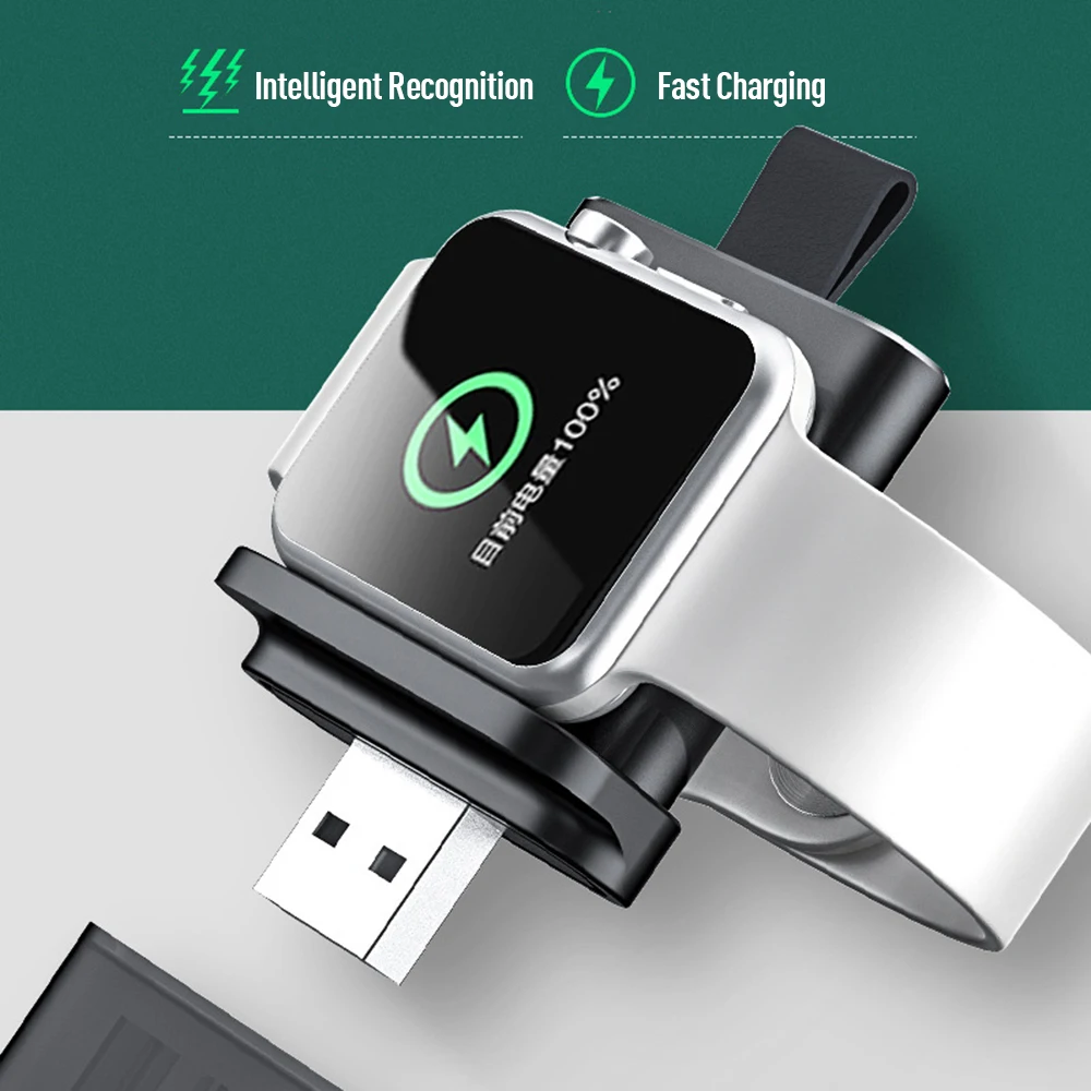 Портативное Быстрое беспроводное зарядное устройство QI для Apple Watch Series 4 3 2 1 Series онлайн обновление беспроводное магнитное зарядное устройство USB зарядка