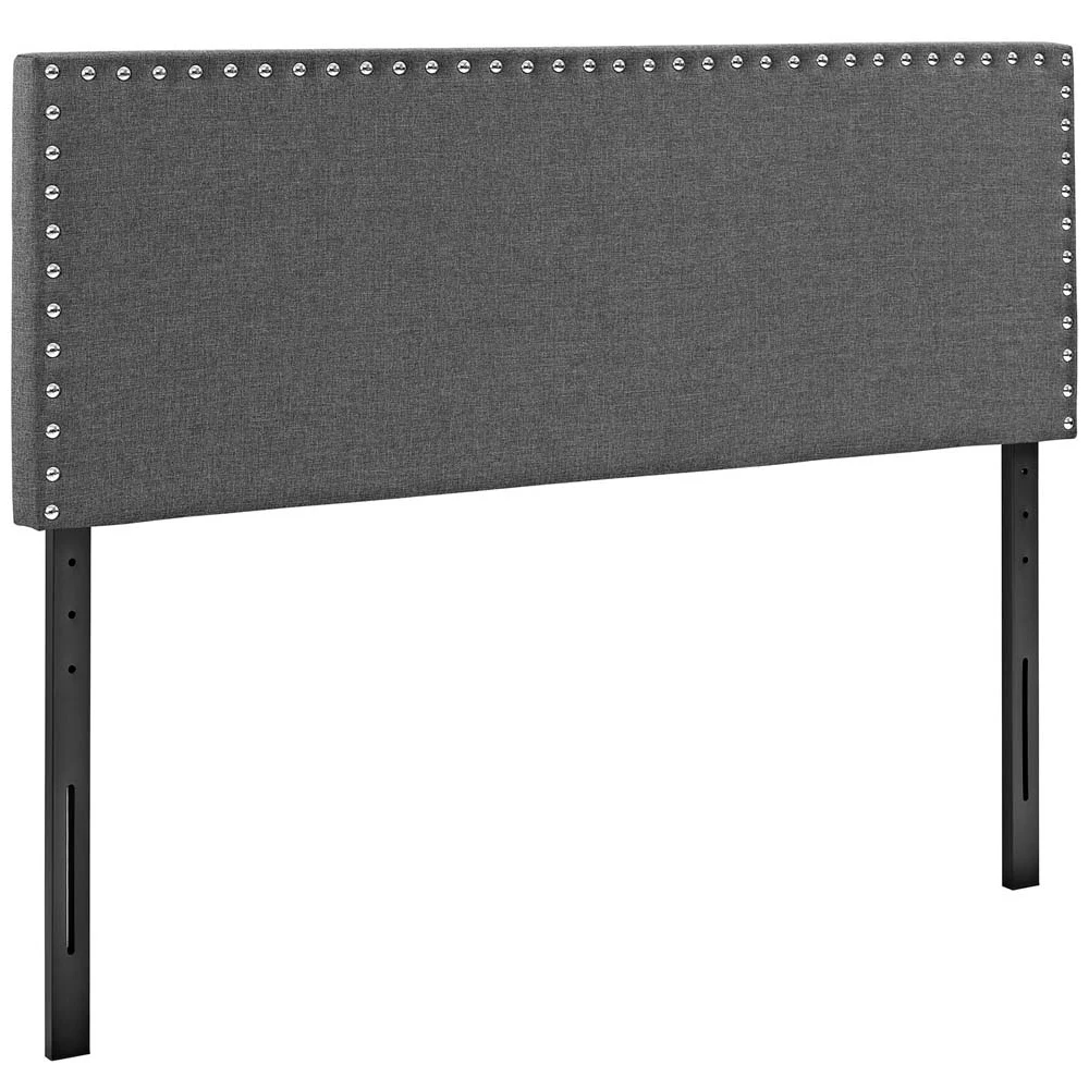 Gray Phoebe King Fabric Headboard