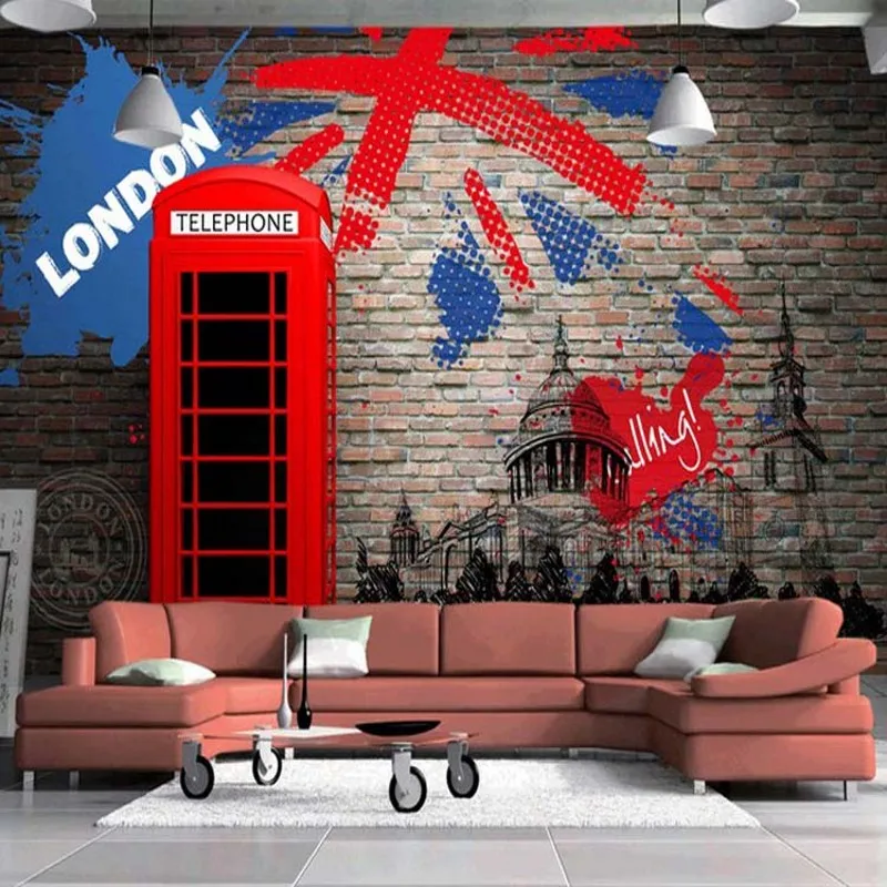 Custom 3d mural English graffiti KTV living room bedroom wallpaper 3D three-dimensional wallpapper murals Custom 3d mural English graffiti KTV living room bedroom wallpaper 3D three-dimensional wallpapper murals