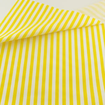 

Yellow Stripe Cotton Fabric Sewing Cloth Craft Teramila Fabrics Tecido Quilting Bedding Decoration Tissue Home Textile Patchwork