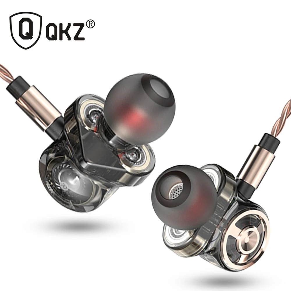 Наушники вкладыши QKZ CK10 с микрофоном 6 динамических драйверов|in ear earphones|earphone