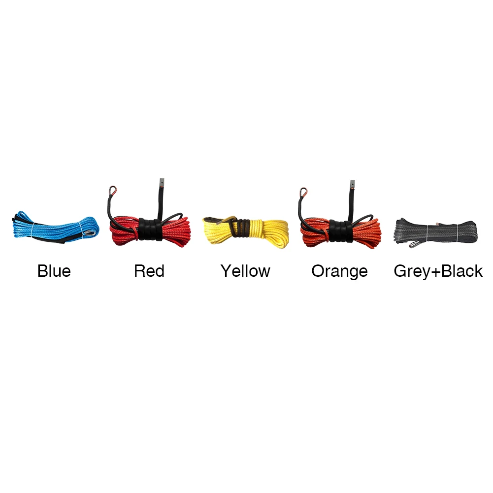 15 m هوك حبل رفع سيارة دائم الانحناء المقاومة كابل المهنية سحب خط مع غمد الاصطناعية سلسلة عالية القوة