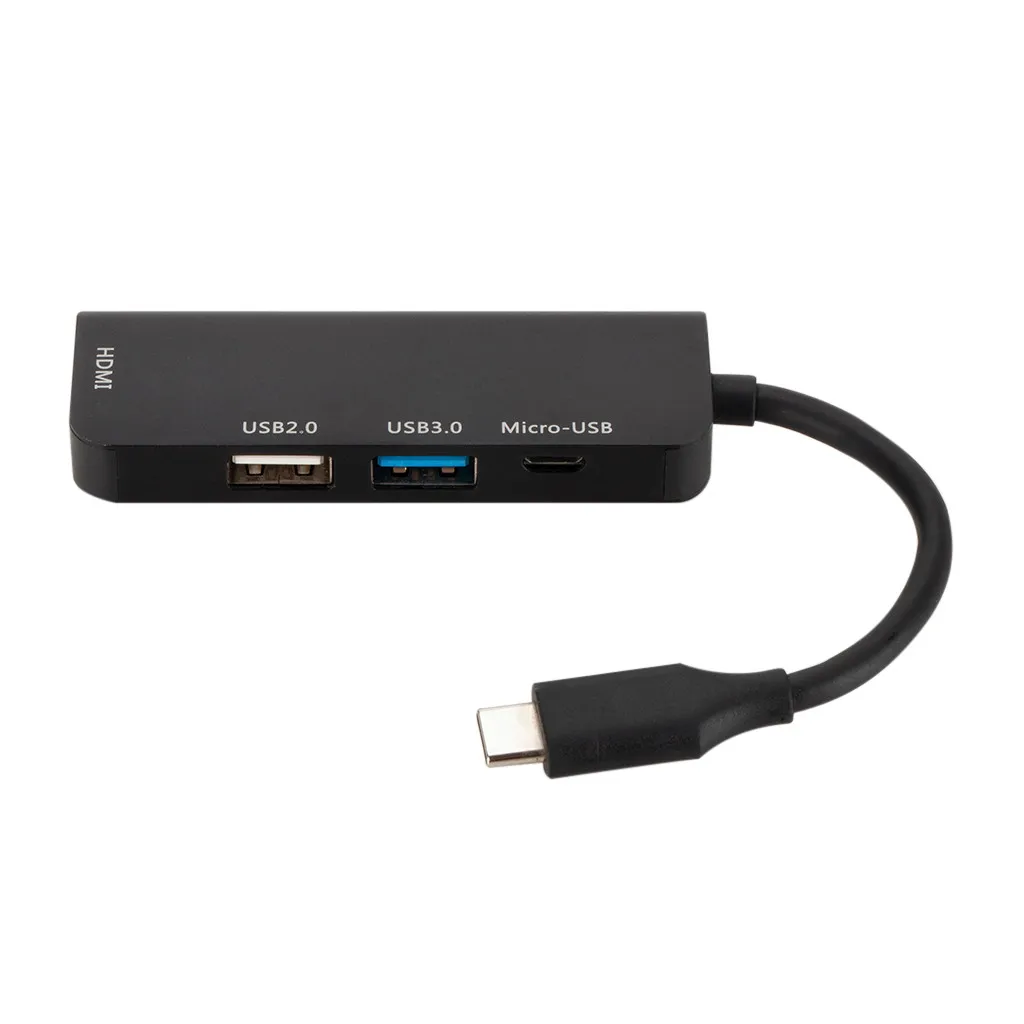 Горячий концентратор type-C к Micro USB 3,0/2,0 адаптер 4 порта сплиттер HDMI Поддержка для samsung конвертер высокой эффективности