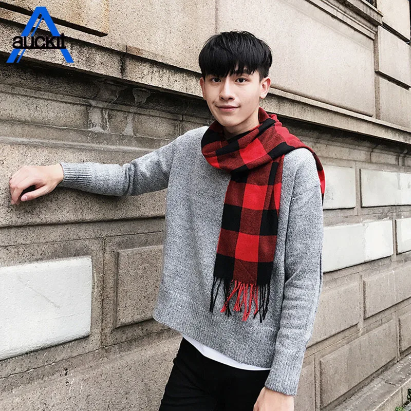 

2018 Autumn Winter Couples Plaid Pattern Warm Men Women Scarf Europe The United States Street England Square Ladies Shawl Scarf
