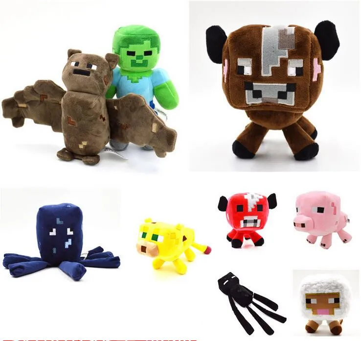 

My World Zombie Enderman Wolf Ocelot Archer Mooshroom Ghast Anime Game Character Plush Toy Doll Kid Gifts High Quality