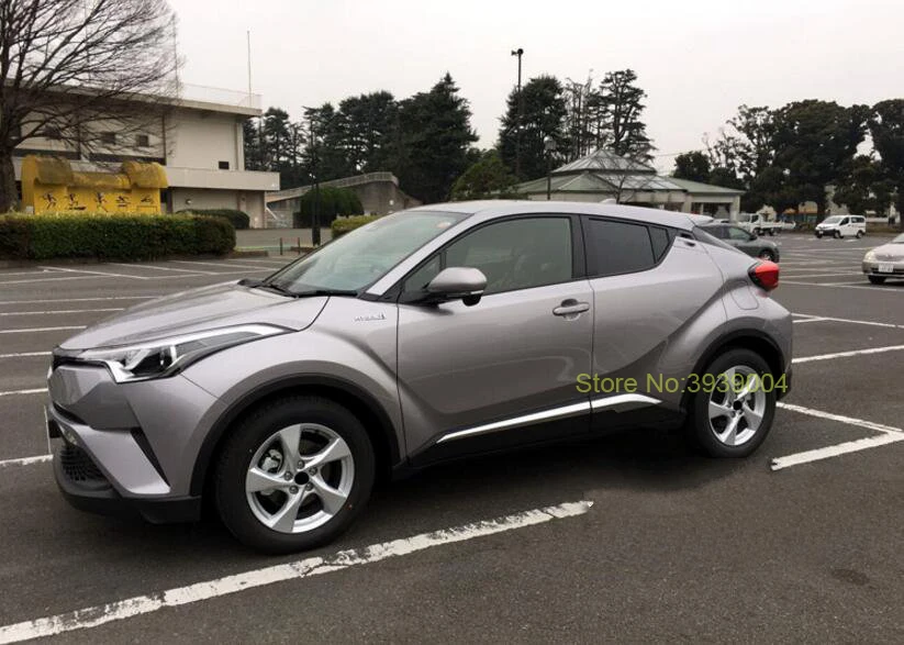 Для TOYOTA C-HR 4 шт. Автомобильный дизайн ABS хром экстерьер автомобиля Боковая дверь кузова отделка под давлением аксессуары боковую крышку отделка