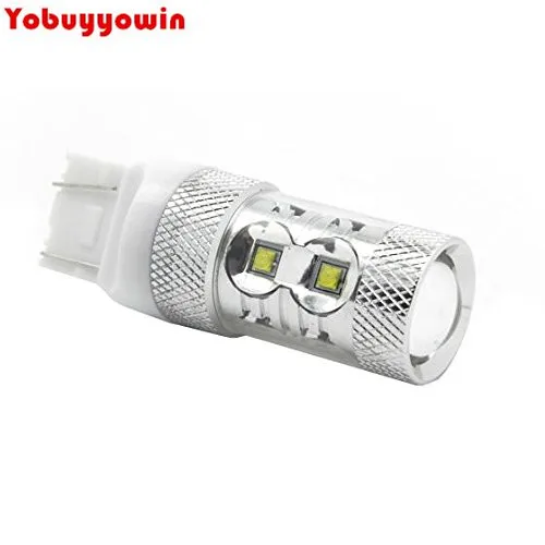 Il Trasporto Libero 2 Pcs Bianco 7443 Luce Di Retromarcia Di Backup 7440 T20 Ad Alta Potenza 60W 12 Cree Circuito Integrato Del Led Per Cadillac