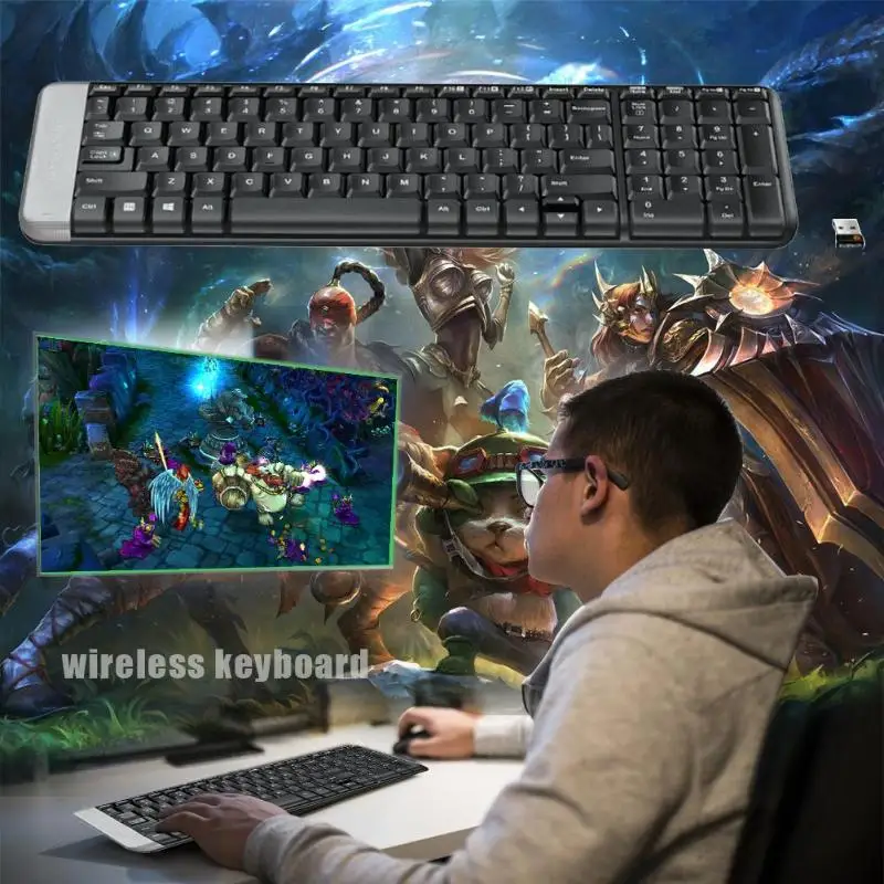 Logitech K230 немой Беспроводной Клавиатура 2 4 ГГц Офис клавиатура супер экономия